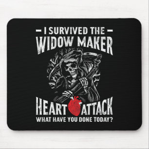 I Survived The Widow Maker Heart Attack Heart Dise Mouse Mat