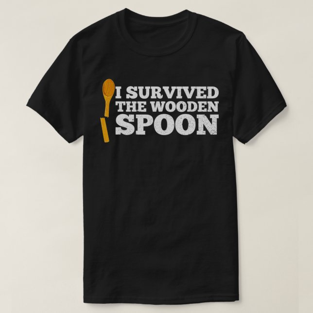 I Survived The Wooden Spoon Funny Adult Humor Mens T-Shirt (Design Front)