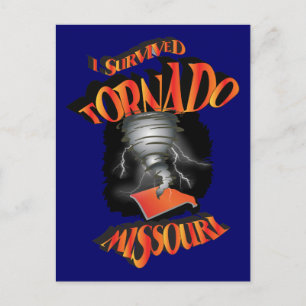 I Survived Tornado Missouri Postcard