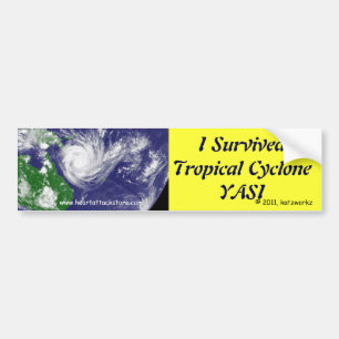 I Survived Tropical Cyclone YASI Bumper Sticker