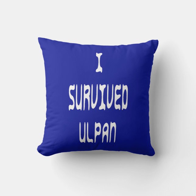 I Survived Ulpan Cushion (Front)
