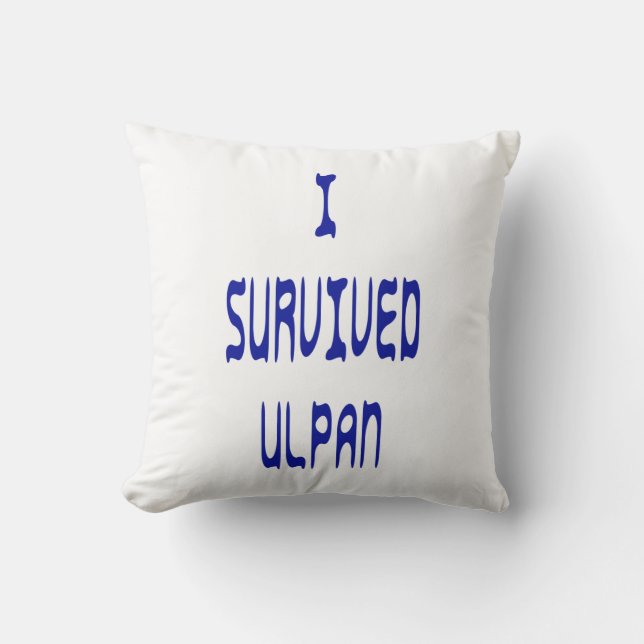 I Survived Ulpan Cushion (Front)