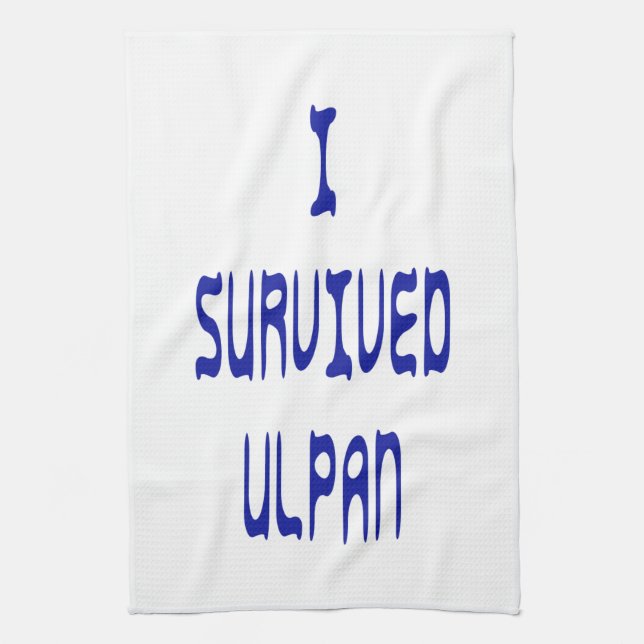 I Survived Ulpan Tea Towel (Vertical)