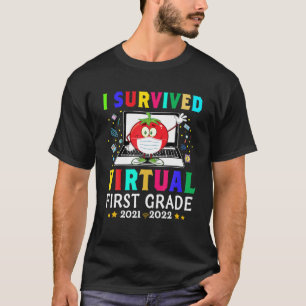 I Survived Virtual 1St Grade End Of Year Distance T-Shirt
