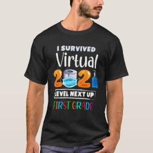 I Survived Virtual Kindergarten 2020 2021 Level Up T-Shirt