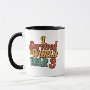 I Survived World War 3 Funny Retro Vintage Mug