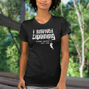 I survived Ziplining Customisable T-Shirt
