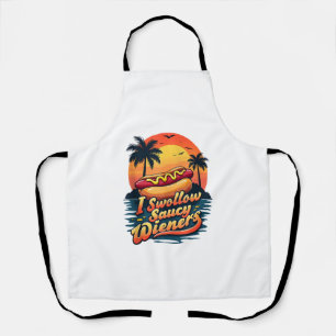 I Swallow Saucy Wieners Funny Adult Joke Hot Dogs  Apron