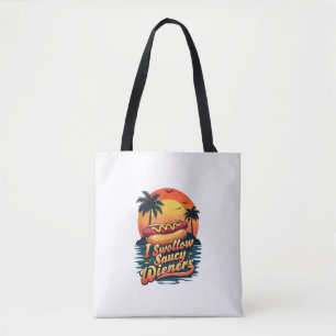 I Swallow Saucy Wieners Funny Adult Joke Hot Dogs Tote Bag