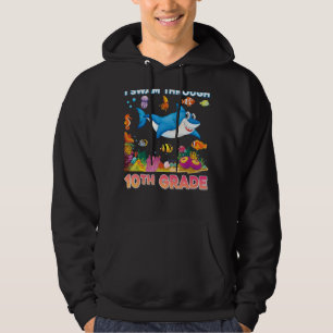 I Swam Through 10th Grade Shark Graduate Tenth Gra Hoodie