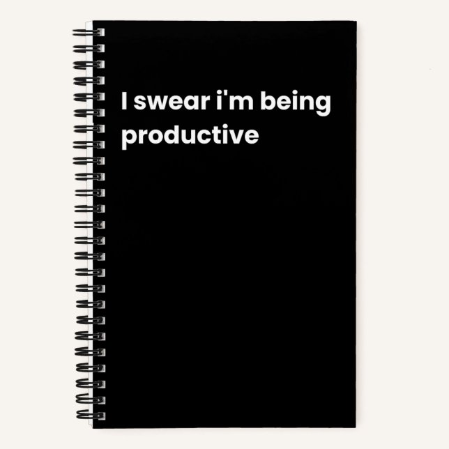 I swear I am being productive  Notebook (Front)