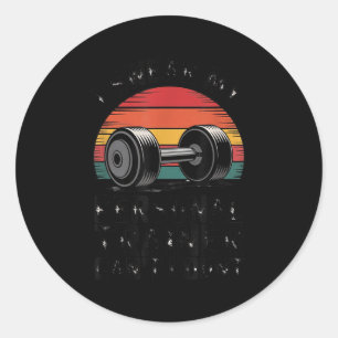 I Swear My Trainer Can't Count For Gym Enthusiasts Classic Round Sticker