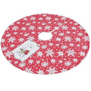 I Swear, the Cat Did It Samoyed Dog Fleece Tree Skirt