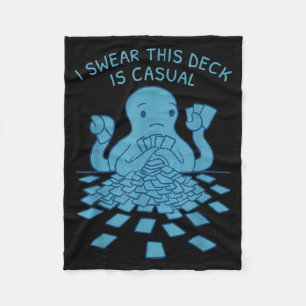 I Swear This Deck Is Casual Funny Tabletop Gamer Q Fleece Blanket
