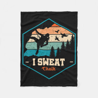 I Sweat Chalk Graphic Bouldering Mountaineering Cl Fleece Blanket