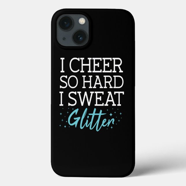I Sweat Glitter Cheerleading Cheerleader Case-Mate iPhone Case (Back)