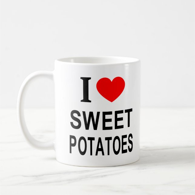 I ❤️ SWEET POTATOES I LOVE SWEET POTATOES I HEART  COFFEE MUG (Left)