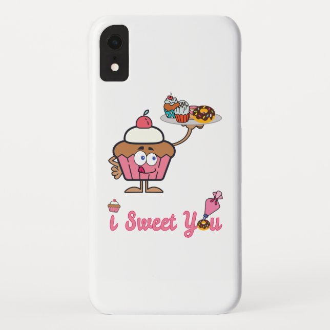 I Sweet You with a Cupcake Case-Mate iPhone Case (Back)