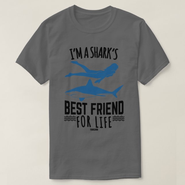 I swim with sharks in the sea  T-Shirt (Design Front)