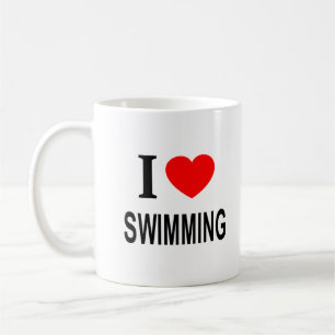 I ❤️ SWIMMING I LOVE SWIMMING I HEART SWIMMING COFFEE MUG
