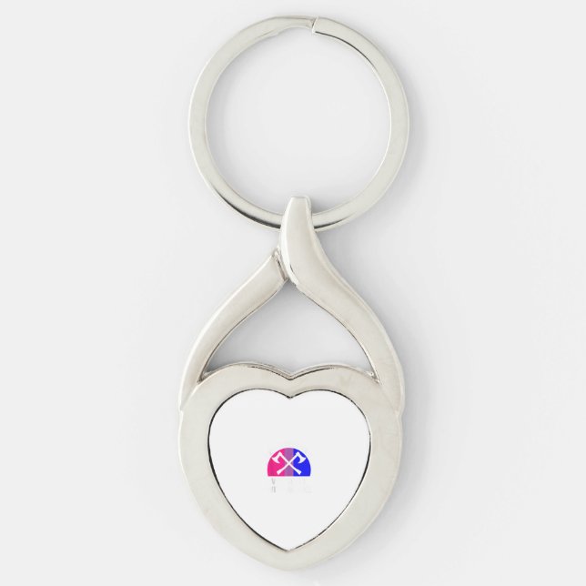 _I Swing Both Ways Violently With An Axe_ Bisexual Key Ring (Front)
