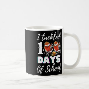 I Tackled 100 Day Of School Footbyll Boy 100th Day Coffee Mug