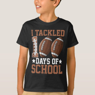 I Tackled 100 Days Football 100th Day Of School Bo T-Shirt