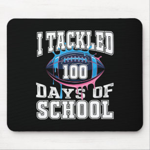 I Tackled 100 Days Football Boys Kids 100th Day Of Mouse Mat