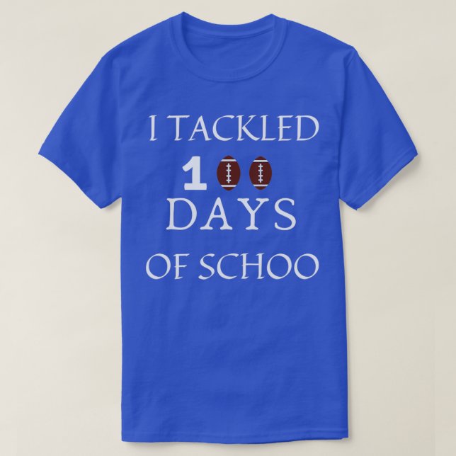 I Tackled 100 Days Of School 45 T-Shirt (Design Front)