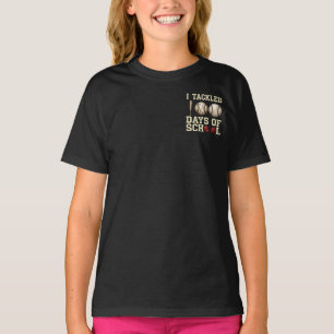 I Tackled 100 Days of School, Baseball Design T-Shirt