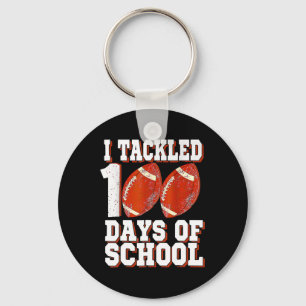 I Tackled 100 Days Of School Football 100th Day Bo Key Ring