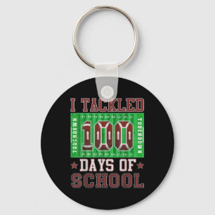 I Tackled 100 Days Of School Football 100th Day Ki Key Ring