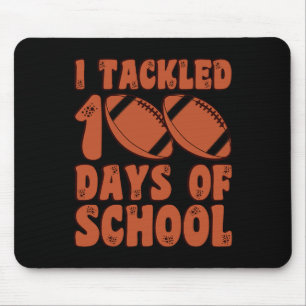 I Tackled 100 Days Of School Football for Boys Kid Mouse Mat