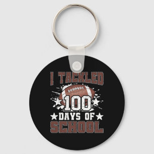 I Tackled 100 Days School 100th Day Football Boys Key Ring