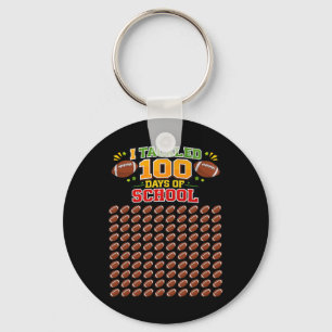 I Tackled 100 Days School 100th Day Footll Student Key Ring