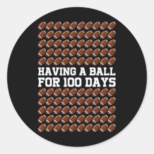 I Tackled 100 Days School Football 100th Day Stude Classic Round Sticker
