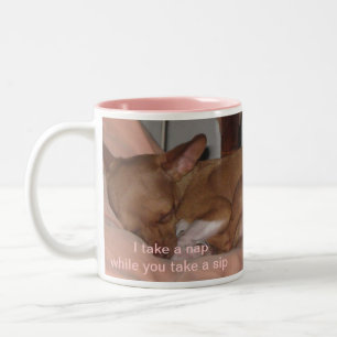 I take a nap while you take a sip Two-Tone coffee mug