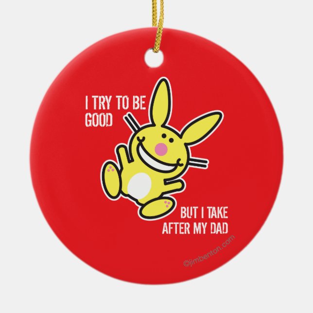 I Take After My Dad Ceramic Tree Decoration (Front)