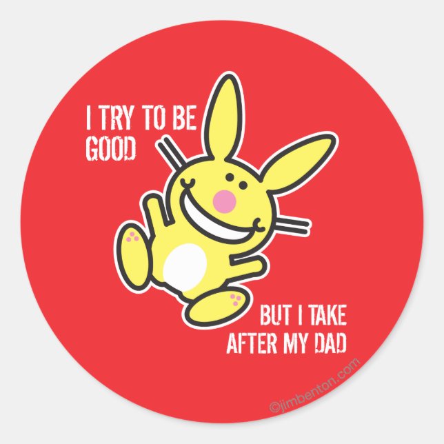 I Take After My Dad Classic Round Sticker (Front)