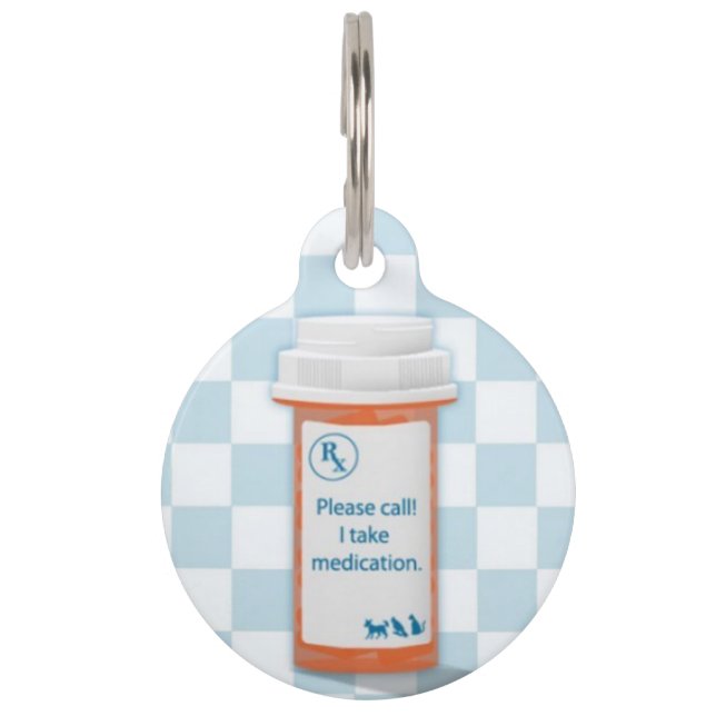 I Take Medication Pet ID Tag (Front)