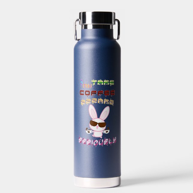 I Take My Coffee Breaks Seriously Water Bottle (Front)