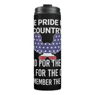 I take pride in my country Veteran Patriot America Thermal Tumbler