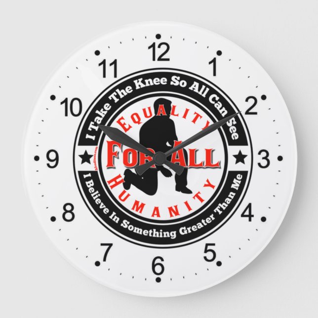 I Take The Knee Large Clock (Front)