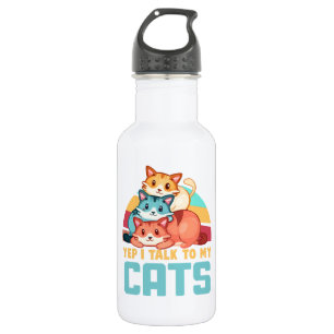 I Talk To My Cats 532 Ml Water Bottle