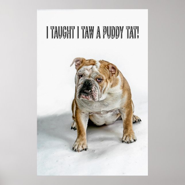 I taught I taw a puddy tat poster (Front)