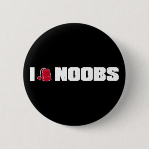 I (teabag) noobs 6 cm round badge