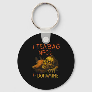 I Teabag Npcs - Funny Zombie Gamer Halloween Hard  Key Ring