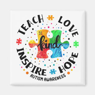 I Teach Awesome Kids Autism Awareness Sped Teacher Magnet