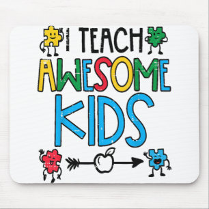 I Teach Awesome Kids Autism Awareness Sped Teacher Mouse Mat