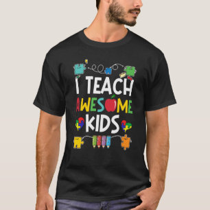 I Teach Awesome Kids Autism Awareness Teacher Men T-Shirt